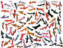 +Рисунок Э. Уорхола. Обувь (1950)